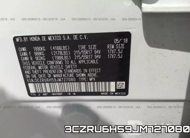 3CZRU6H59JM727080 фото 10
