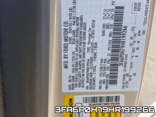 3FA6P0H79HR199266 фото 2