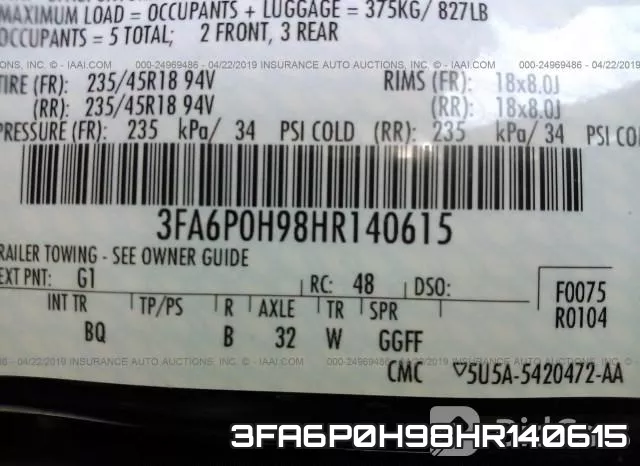3FA6P0H98HR140615 фото 10