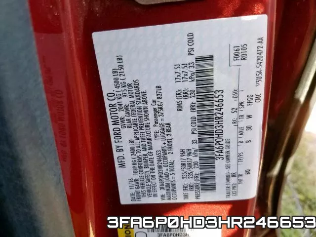 3FA6P0HD3HR246653 фото 2