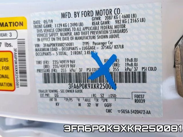 3FA6P0K9XKR250081 фото 2
