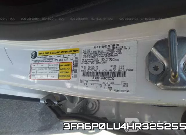 3FA6P0LU4HR325255 фото 10