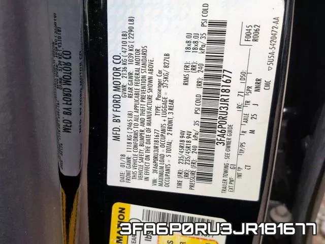3FA6P0RU3JR181677 фото 2