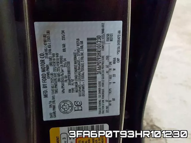 3FA6P0T93HR101230 фото 2
