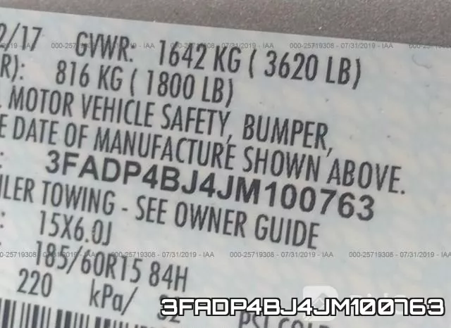 3FADP4BJ4JM100763 фото 10