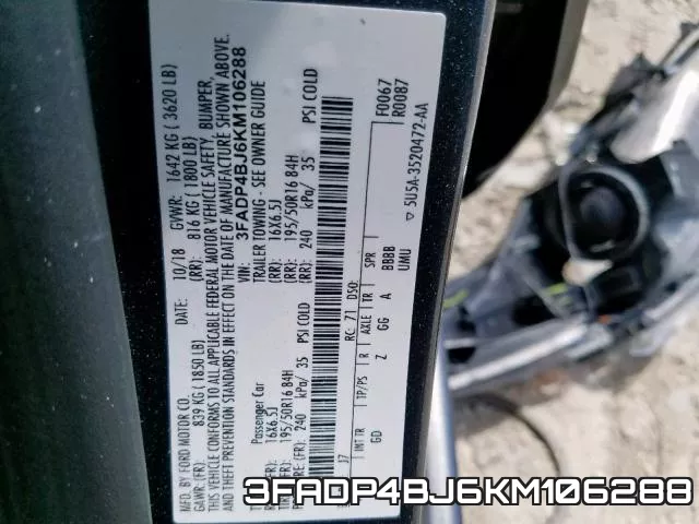 3FADP4BJ6KM106288 фото 2