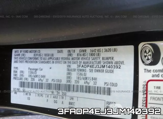 3FADP4EJ3JM140392 фото 10