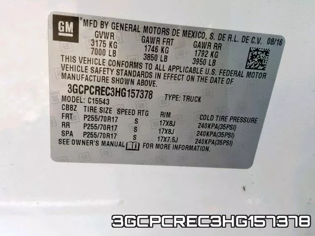 3GCPCREC3HG157378 фото 2