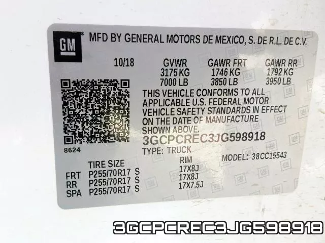 3GCPCREC3JG598918 фото 2