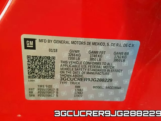 3GCUCRER9JG288229 фото 2