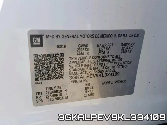 3GKALPEV9KL334109 фото 2