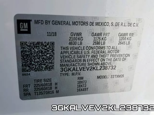 3GKALVEV2KL238732 фото 2