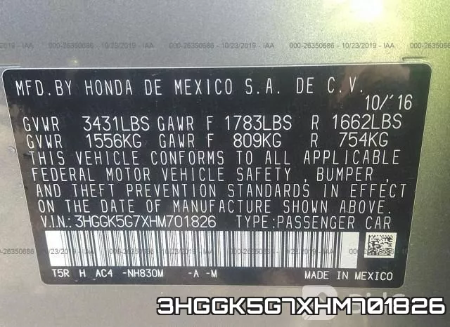 3HGGK5G7XHM701826 фото 10