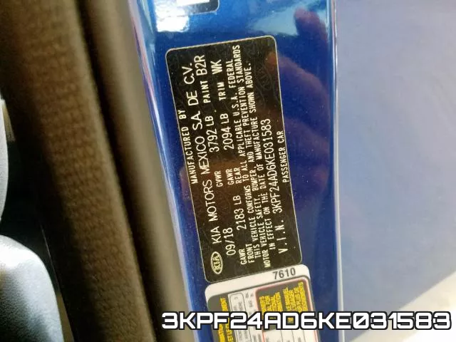 3KPF24AD6KE031583 фото 2