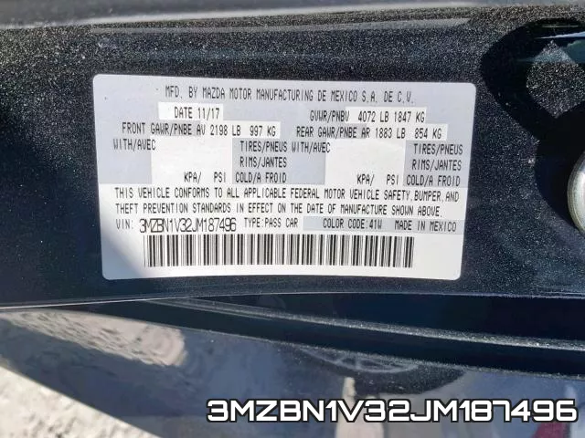 3MZBN1V32JM187496 фото 2