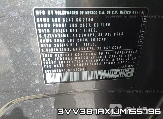 3VV3B7AX1JM155796 фото 10