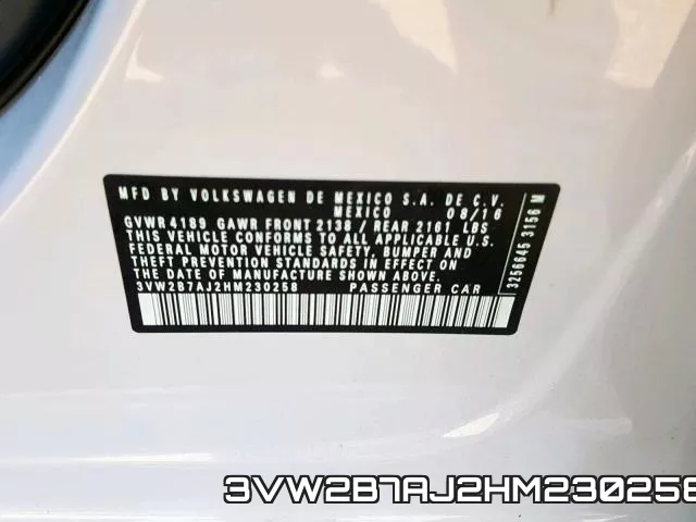 3VW2B7AJ2HM230258 фото 2