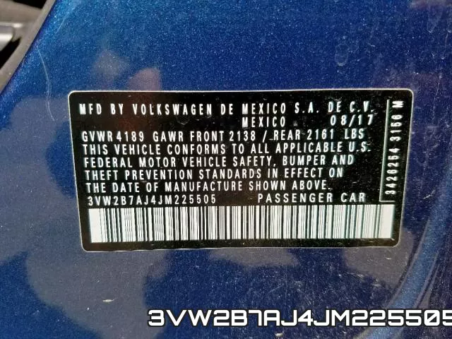 3VW2B7AJ4JM225505 фото 2