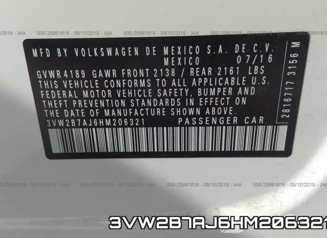 3VW2B7AJ6HM206321 фото 10