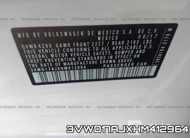 3VWD17AJXHM412964 фото 10