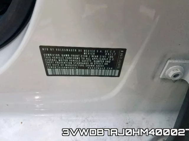 3VWDB7AJ0HM400027 фото 2