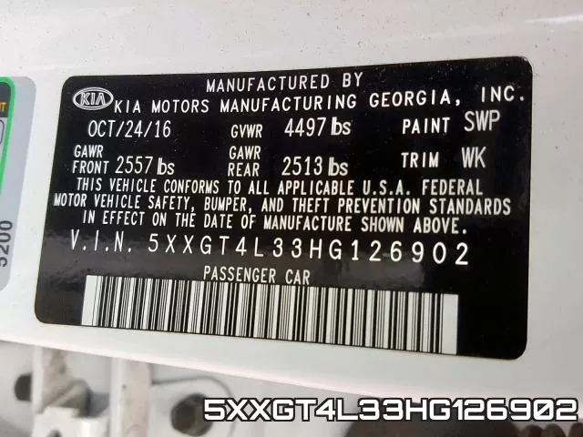 5XXGT4L33HG126902 фото 2