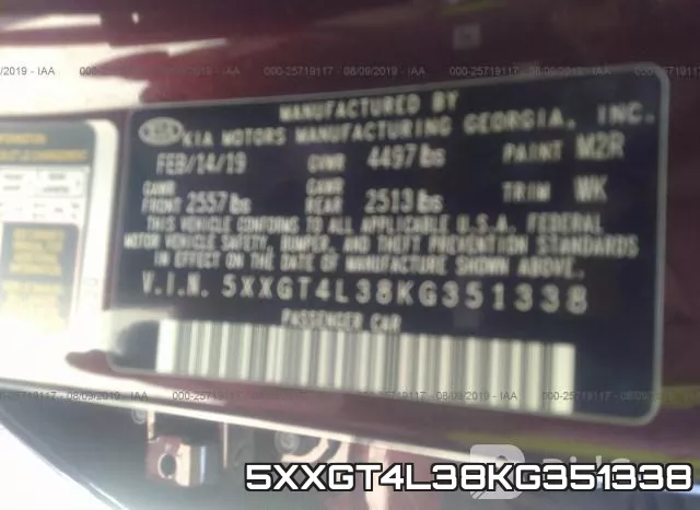 5XXGT4L38KG351338 фото 10