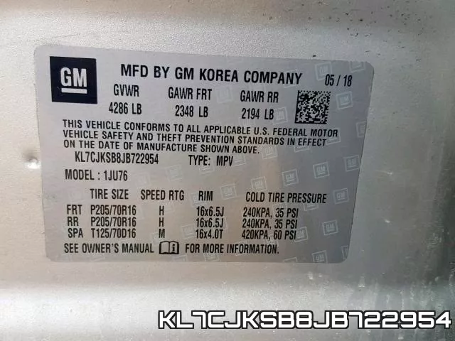 KL7CJKSB8JB722954 фото 2