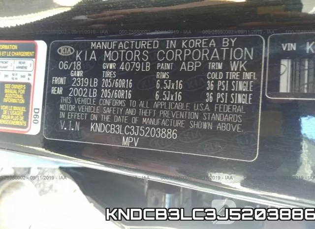 KNDCB3LC3J5203886 фото 10