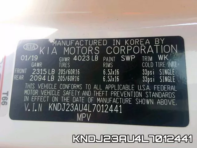 KNDJ23AU4L7012441 фото 2