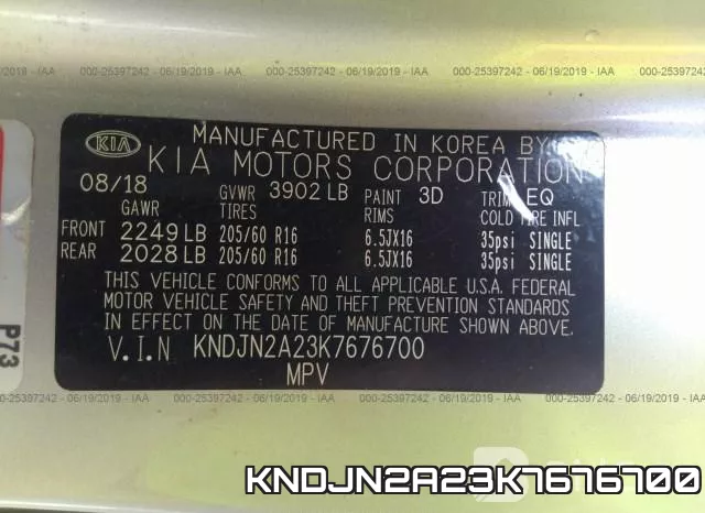 KNDJN2A23K7676700 фото 9