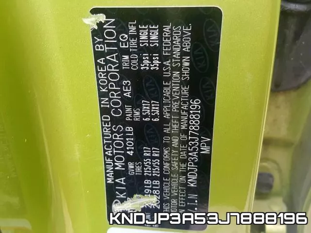 KNDJP3A53J7888196 фото 2