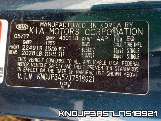 KNDJP3A57J7518921 фото 2