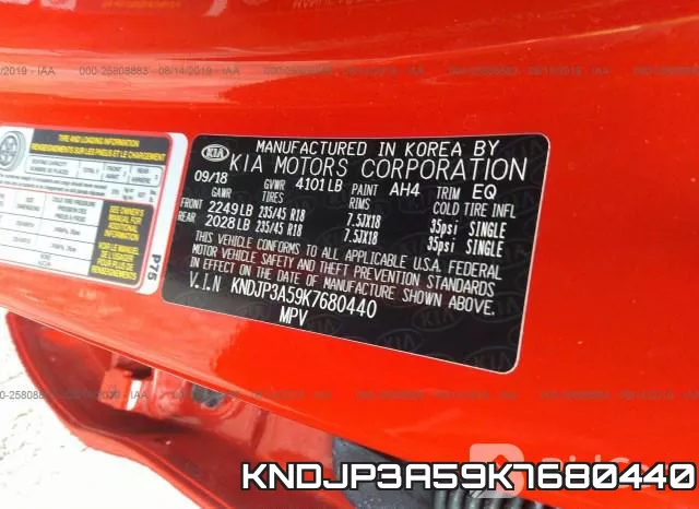 KNDJP3A59K7680440 фото 10