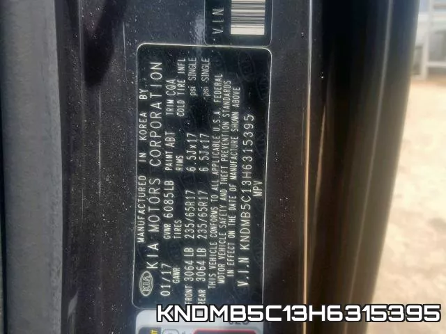 KNDMB5C13H6315395 фото 2
