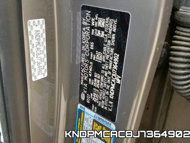 KNDPMCAC8J7364902 фото 2