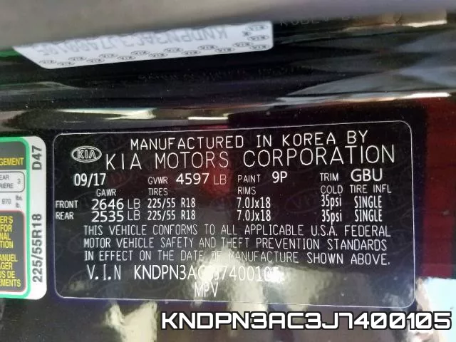 KNDPN3AC3J7400105 фото 2