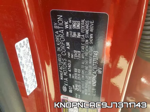 KNDPNCAC9J7371743 фото 2