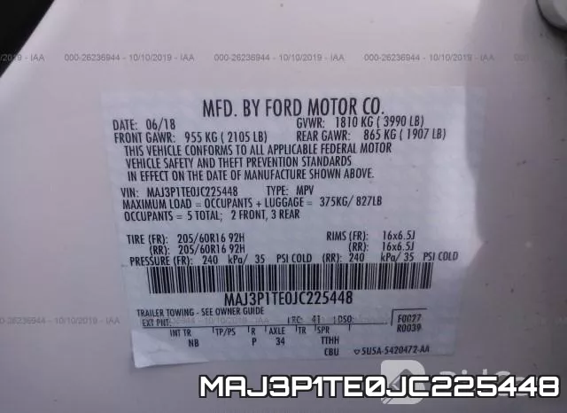 MAJ3P1TE0JC225448 фото 10