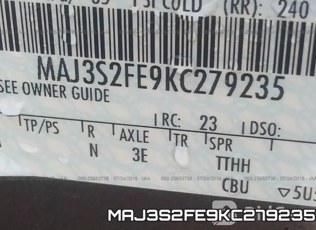 MAJ3S2FE9KC279235 фото 10