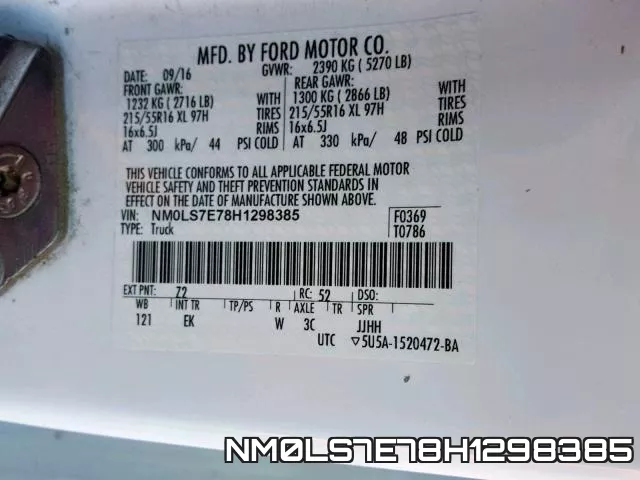 NM0LS7E78H1298385 фото 2