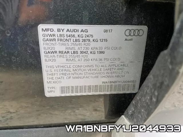 WA1BNBFY1J2044933 фото 2