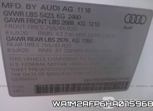 WA1M2AFP6HA075968 фото 10