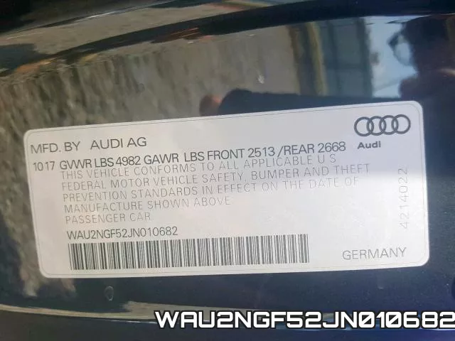 WAU2NGF52JN010682 фото 2