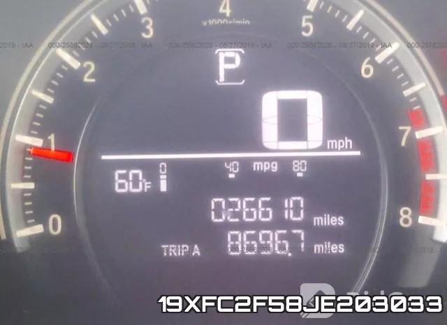 19XFC2F58JE203033 фото 8
