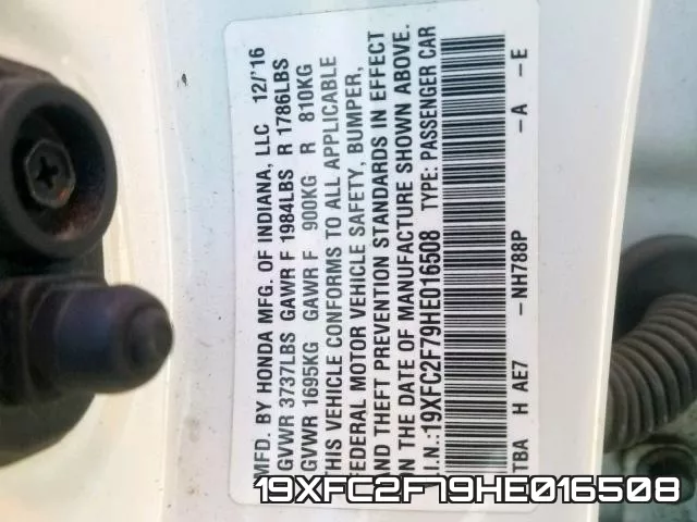 19XFC2F79HE016508 фото 2