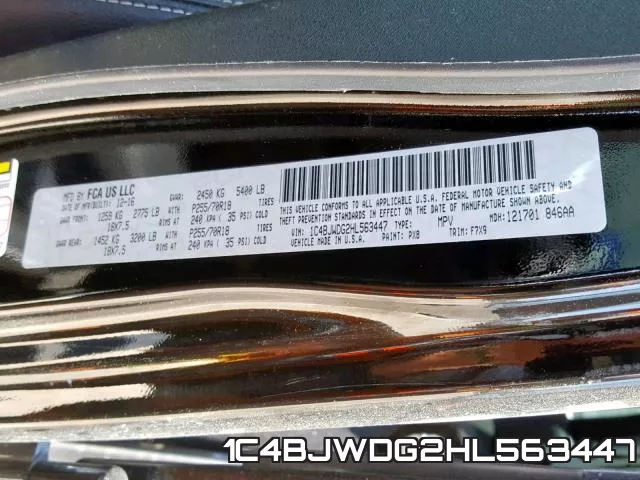 1C4BJWDG2HL563447 фото 2