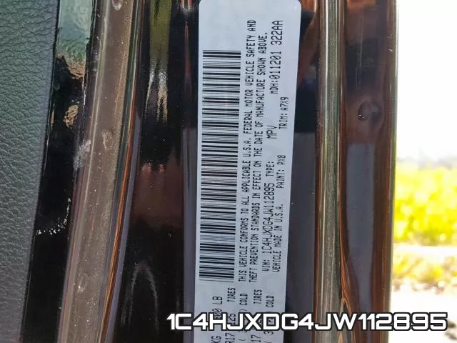 1C4HJXDG4JW112895 фото 2