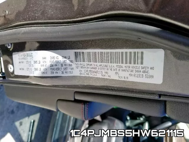 1C4PJMBS5HW621115 фото 2