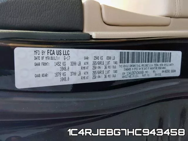 1C4RJEBG7HC943458 фото 2